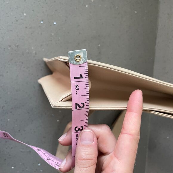 Fred Hayman Beverly Hills handbag convertible clutch beige leather Vintage - Picture 7 of 10